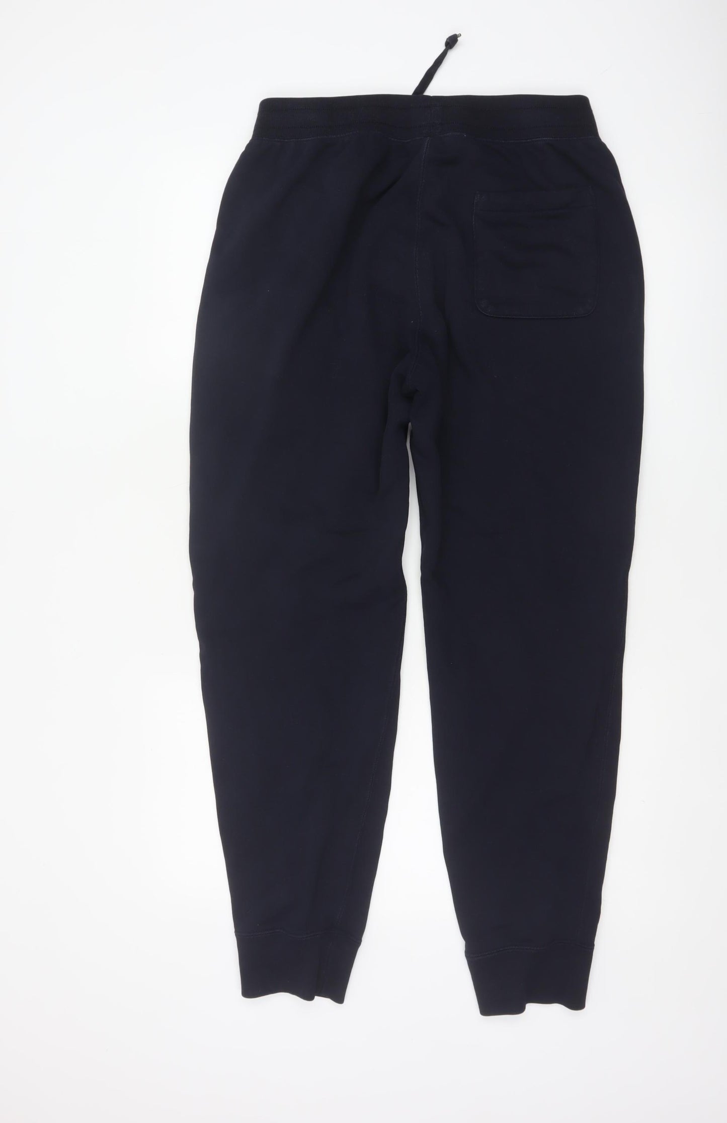 Uniqlo Men Blue L Cotton Blend Jogger Sweatpants Drawstring Cuffed