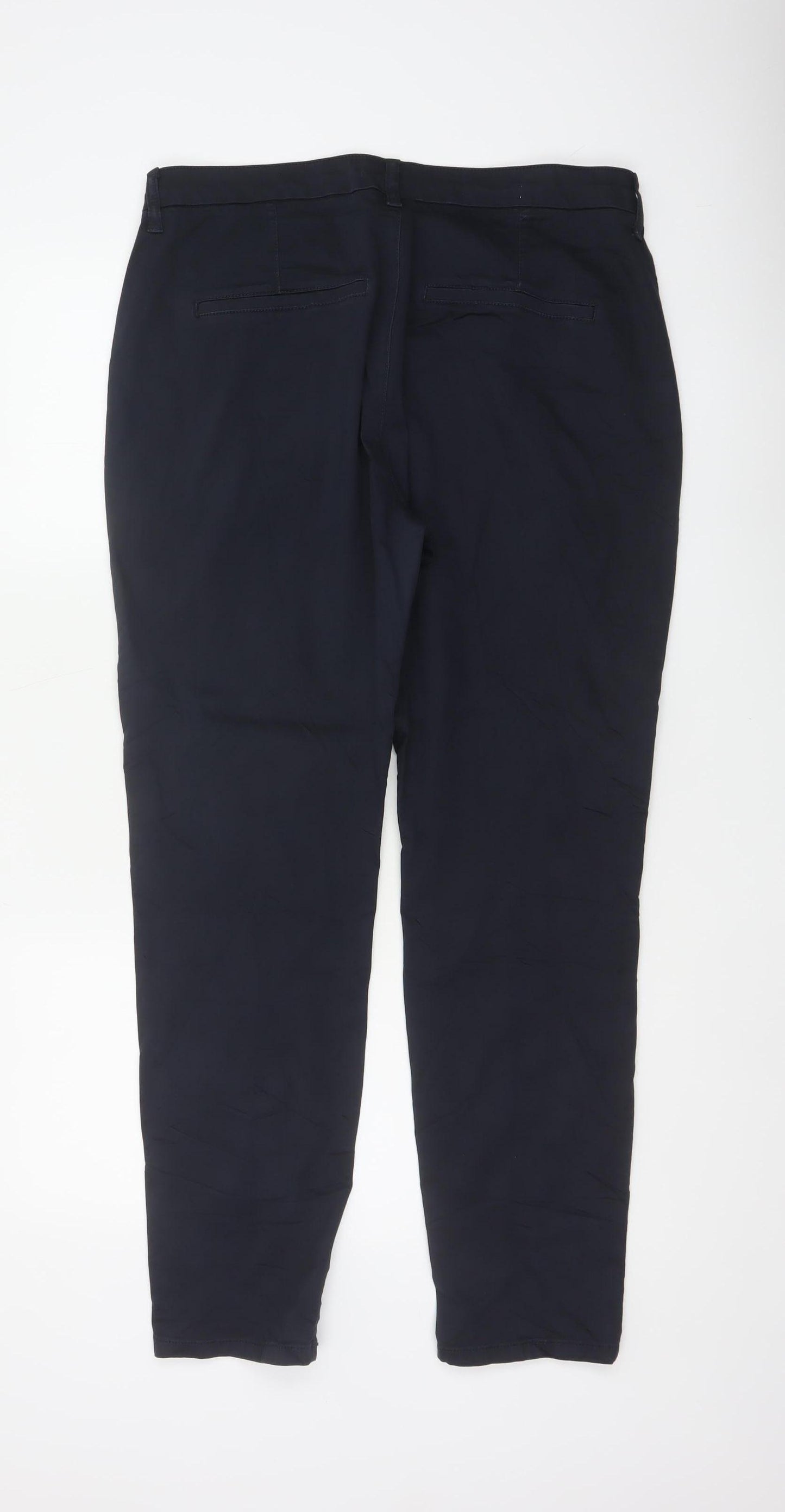 Selected Femme Unisex Blue Size 42 Tapered Chino Stretch Trousers