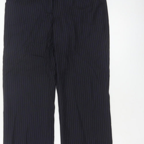 Frencheye Vive Women’s Navy Pinstripe Size 10 Straight Dress Trousers