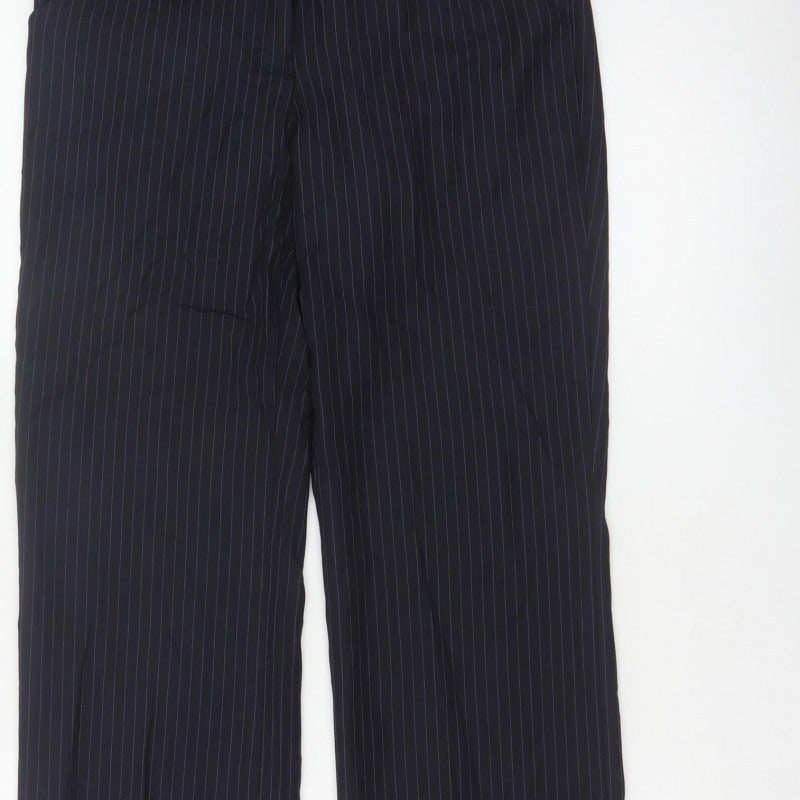 Frencheye Vive Women’s Navy Pinstripe Size 10 Straight Dress Trousers