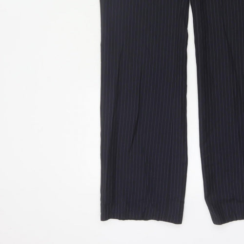 Frencheye Vive Women’s Navy Pinstripe Size 10 Straight Dress Trousers