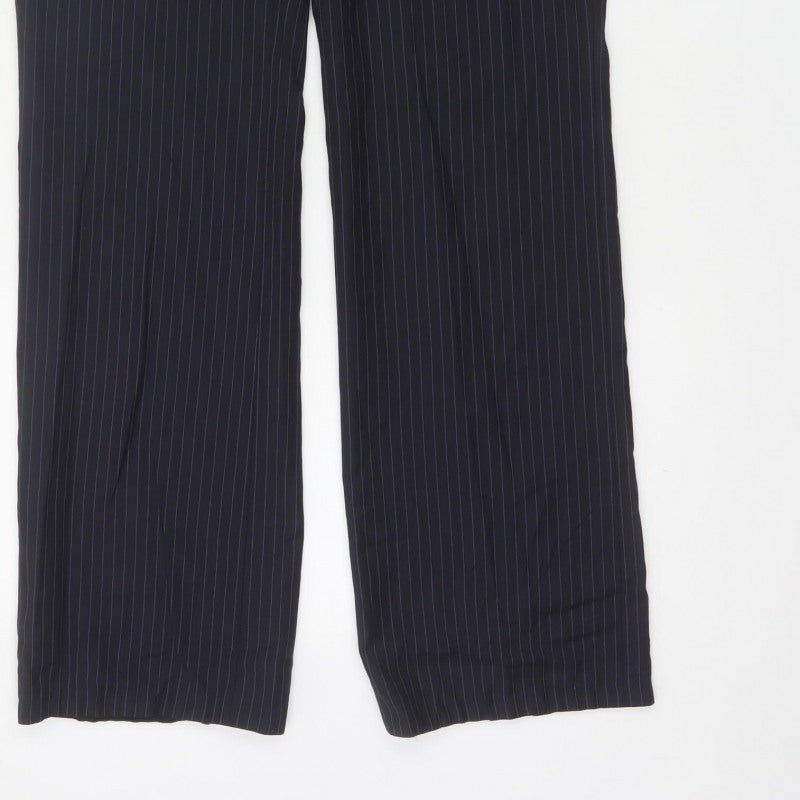 Frencheye Vive Women’s Navy Pinstripe Size 10 Straight Dress Trousers
