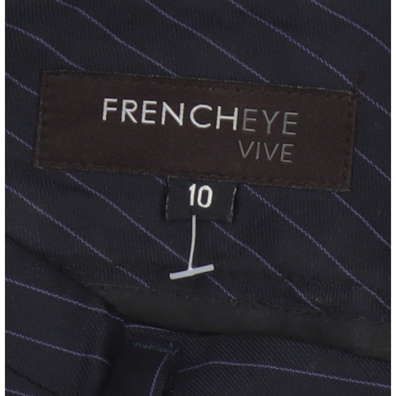 Frencheye Vive Women’s Navy Pinstripe Size 10 Straight Dress Trousers