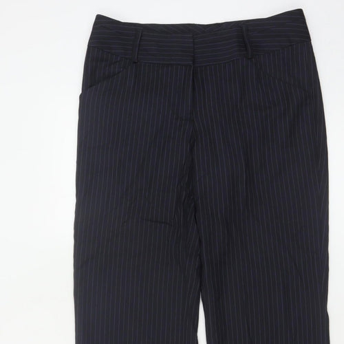 Frencheye Vive Women’s Navy Pinstripe Size 10 Straight Dress Trousers