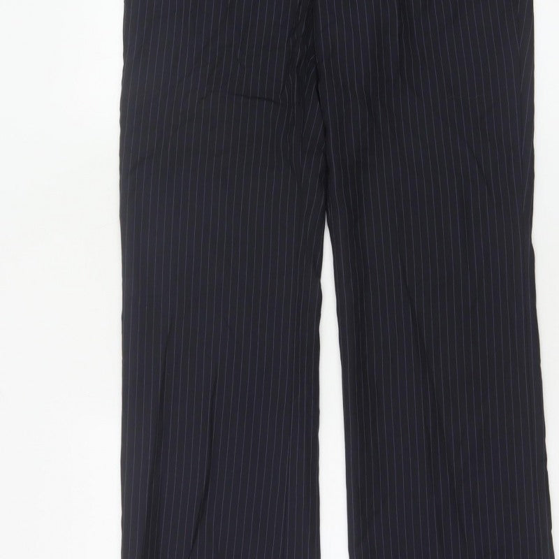 Frencheye Vive Women’s Navy Pinstripe Size 10 Straight Dress Trousers