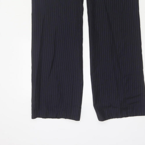 Frencheye Vive Women’s Navy Pinstripe Size 10 Straight Dress Trousers
