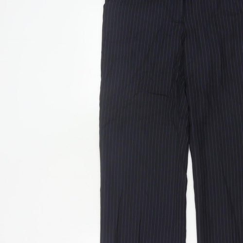 Frencheye Vive Women’s Navy Pinstripe Size 10 Straight Dress Trousers