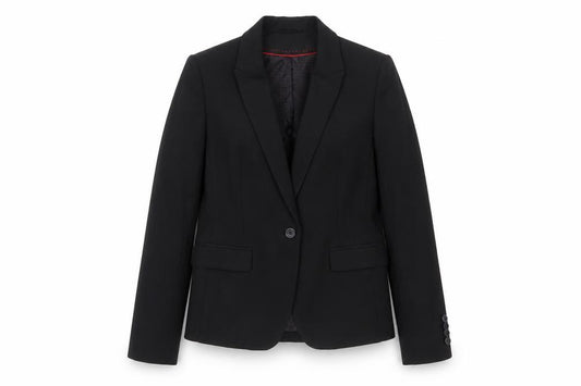 Next Women Black UK 12 Petite Single-Breasted Tailored Blazer Jacket