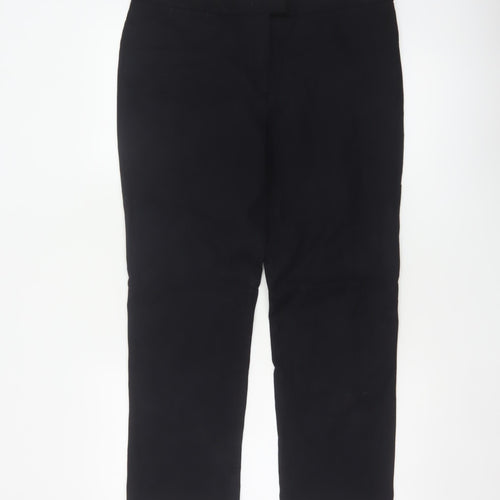 Jigsaw Women Black UK 14 Straight Tailored Work Trousers Pockets