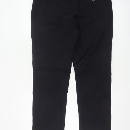 Jigsaw Women Black UK 14 Straight Tailored Work Trousers Pockets