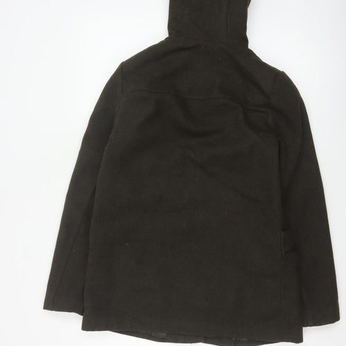 New Look Women’s Black Size 10 Hooded Zip Parka Coat