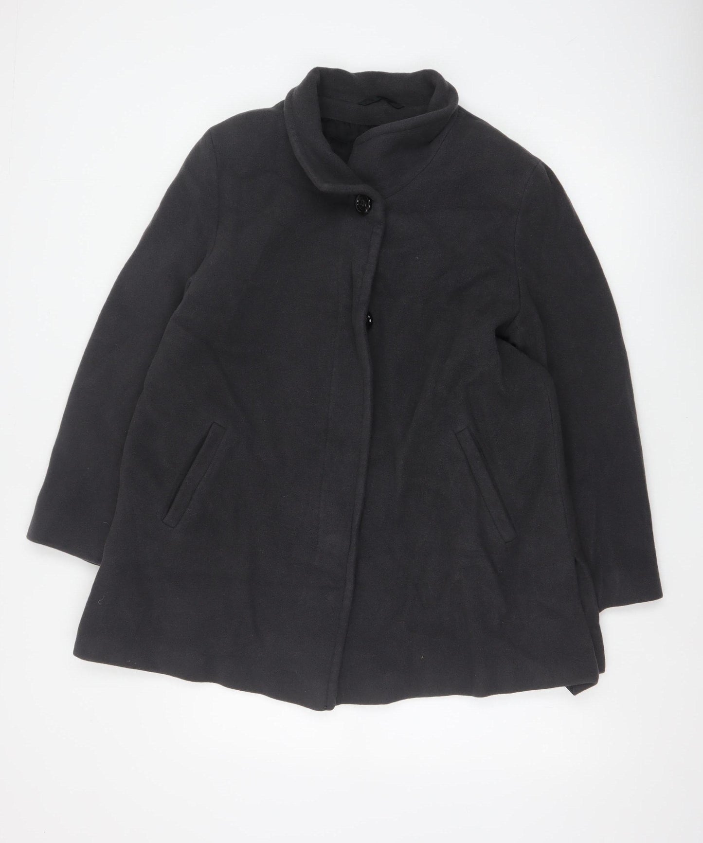 Fuchs Schmitt Women’s Black UK 14 Wool Cashmere Short Overcoat