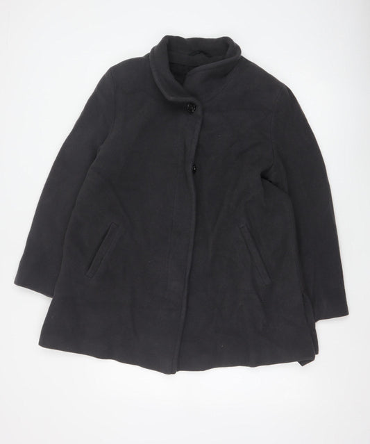 Fuchs Schmitt Women’s Black UK 14 Wool Cashmere Short Overcoat