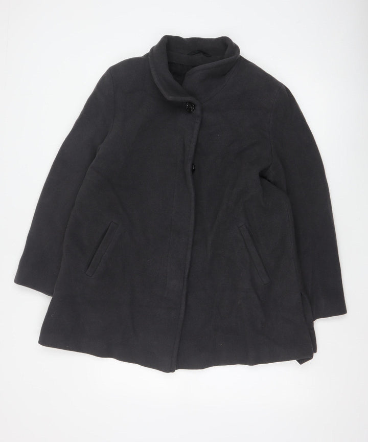 Fuchs Schmitt Women’s Black UK 14 Wool Cashmere Short Overcoat