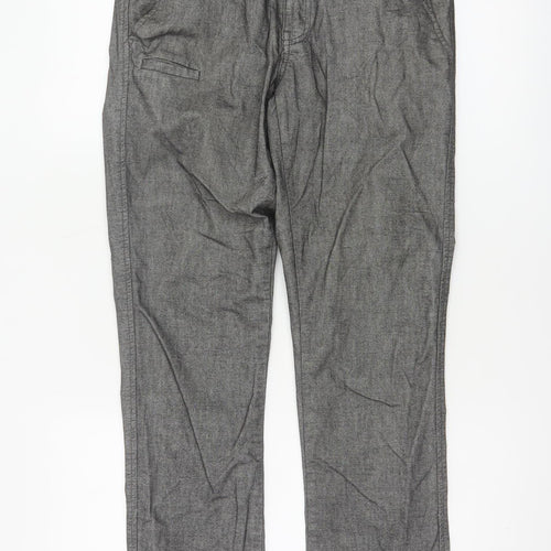Ezekiel Men’s Grey 30 Slim Tapered Chino Trousers Stretch