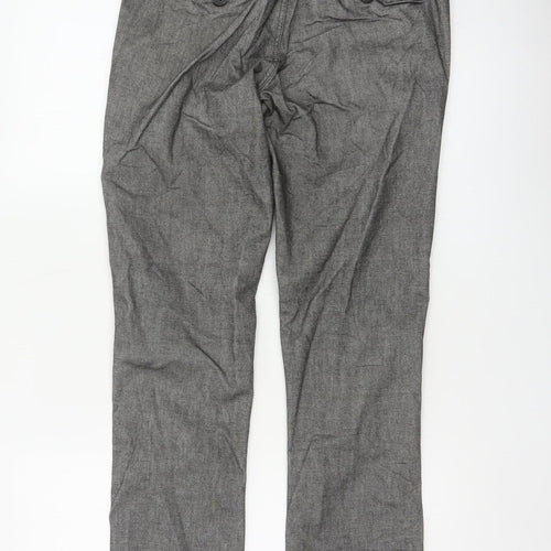 Ezekiel Men’s Grey 30 Slim Tapered Chino Trousers Stretch