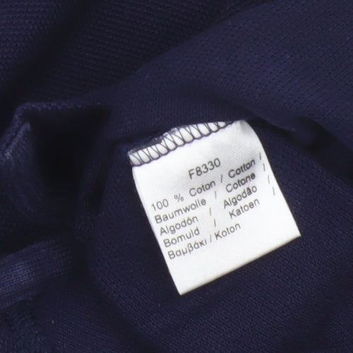 Lacoste Mens Blue S Slim Fit Cotton Pique Logo Polo Shirt