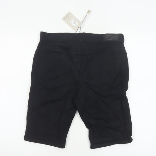 Denim Co. Men’s Black W30 Slim Stretch Denim 5-Pocket Shorts