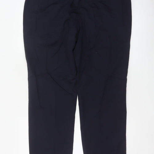 Marks & Spencer Men Blue 38in Wool Blend Dress Trousers 29in Leg