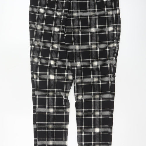 Roman Women Black White Check Stretch Leggings UK 16