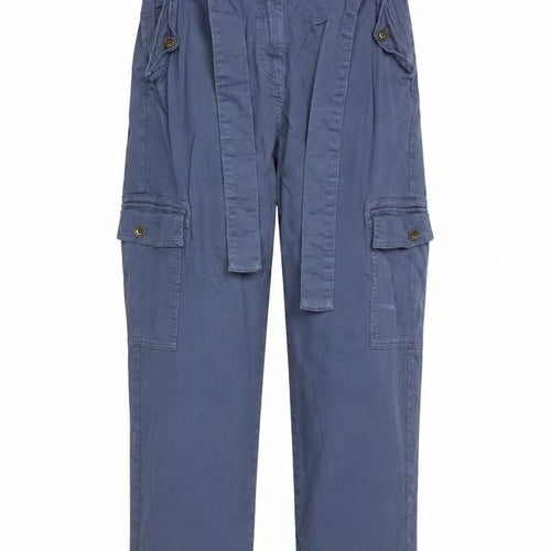 Marks and Spencer Women Blue UK 14 Short Cargo Belted Trousers