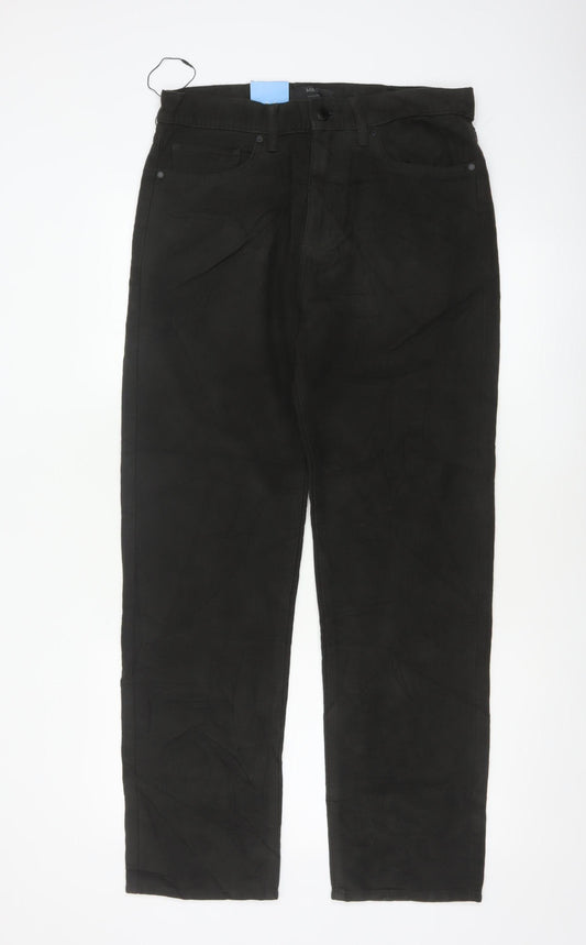 Marks and Spencer Men’s Black 32x31 Regular Fit Cotton Trousers