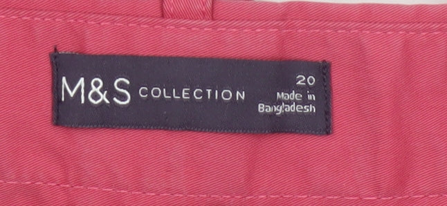 Marks & Spencer Women’s Pink Size 20 Tapered Ankle Trousers