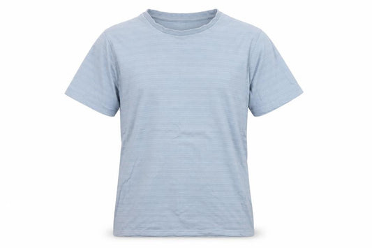 Folk Men’s Blue Striped Cotton Jersey T-Shirt Size M Crew Neck