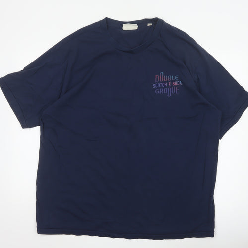 Scotch & Soda Men’s Navy 3XL Dance All Night Graphic T-Shirt