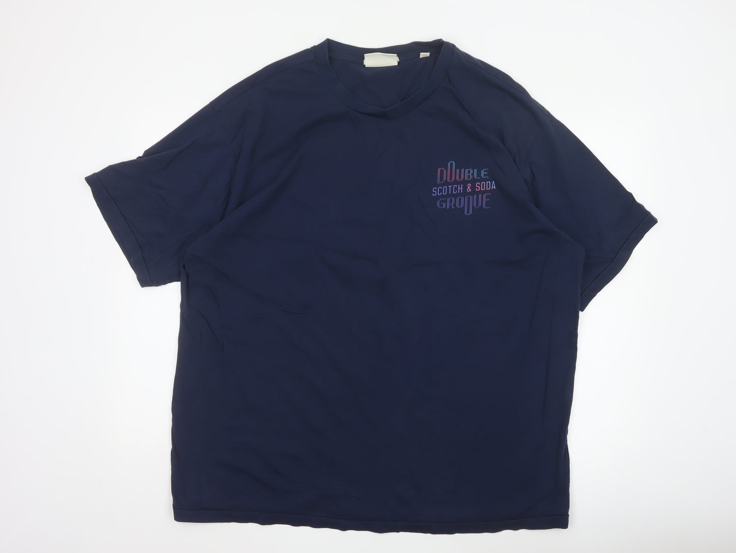 Scotch & Soda Men’s Navy 3XL Dance All Night Graphic T-Shirt