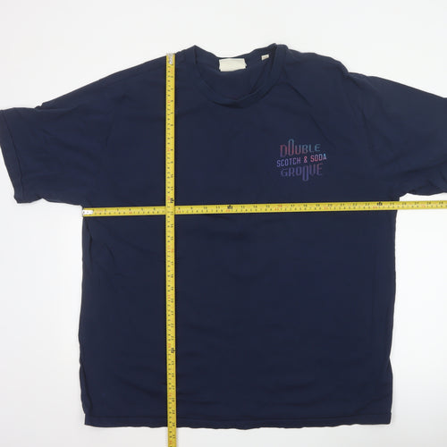 Scotch & Soda Men’s Navy 3XL Dance All Night Graphic T-Shirt