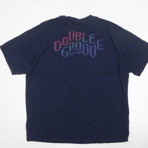 Scotch & Soda Men’s Navy 3XL Dance All Night Graphic T-Shirt