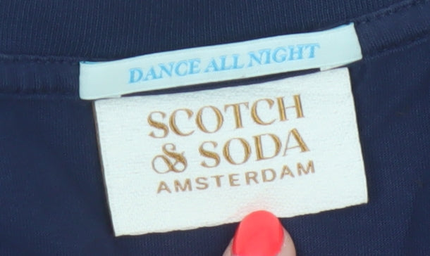 Scotch & Soda Men’s Navy 3XL Dance All Night Graphic T-Shirt