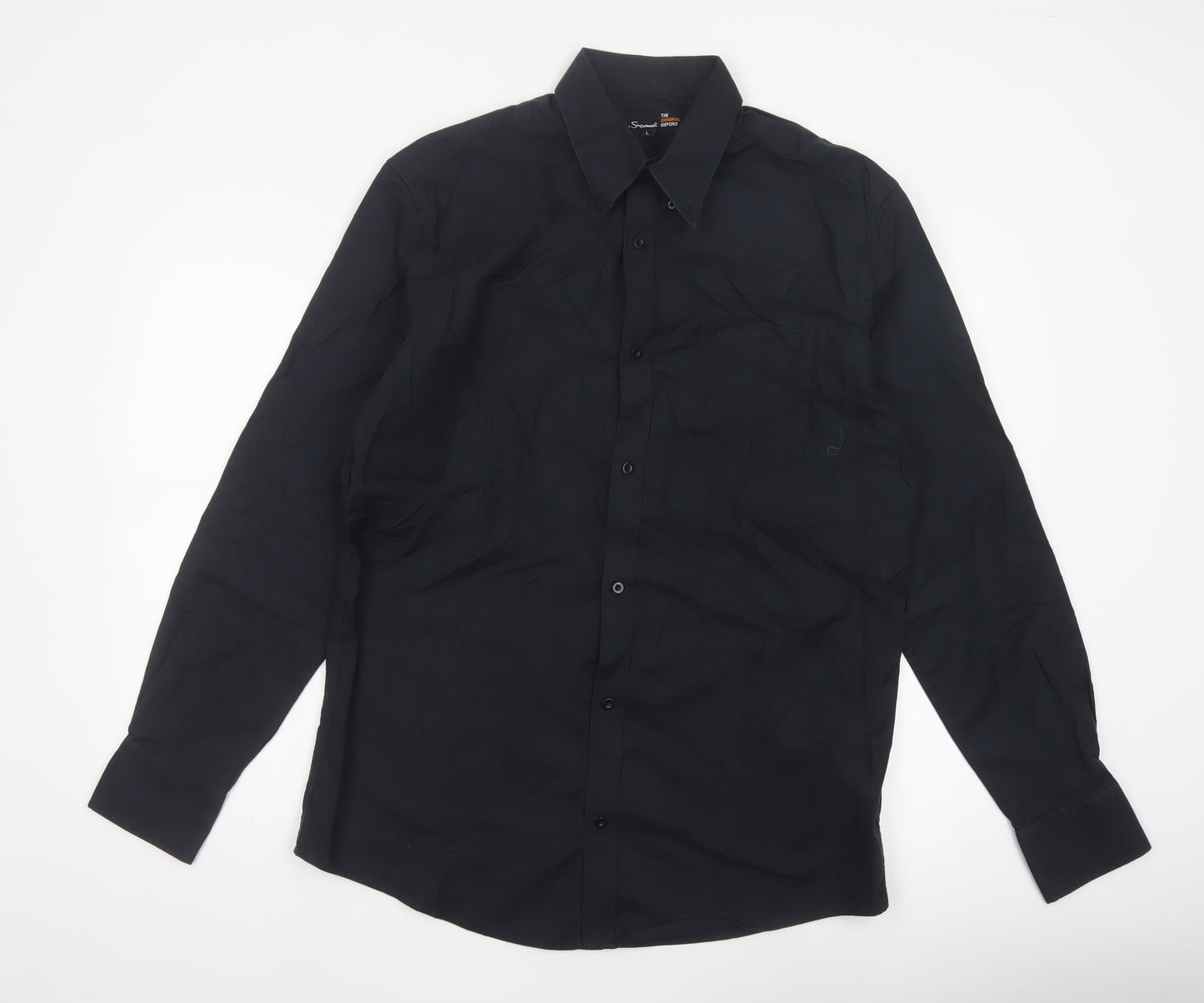 Ben Sherman Men’s Black L Original Oxford Long Sleeve Button-Up Shirt