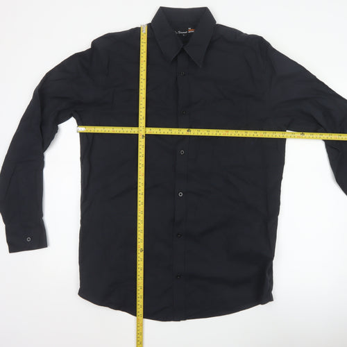 Ben Sherman Men’s Black L Original Oxford Long Sleeve Button-Up Shirt