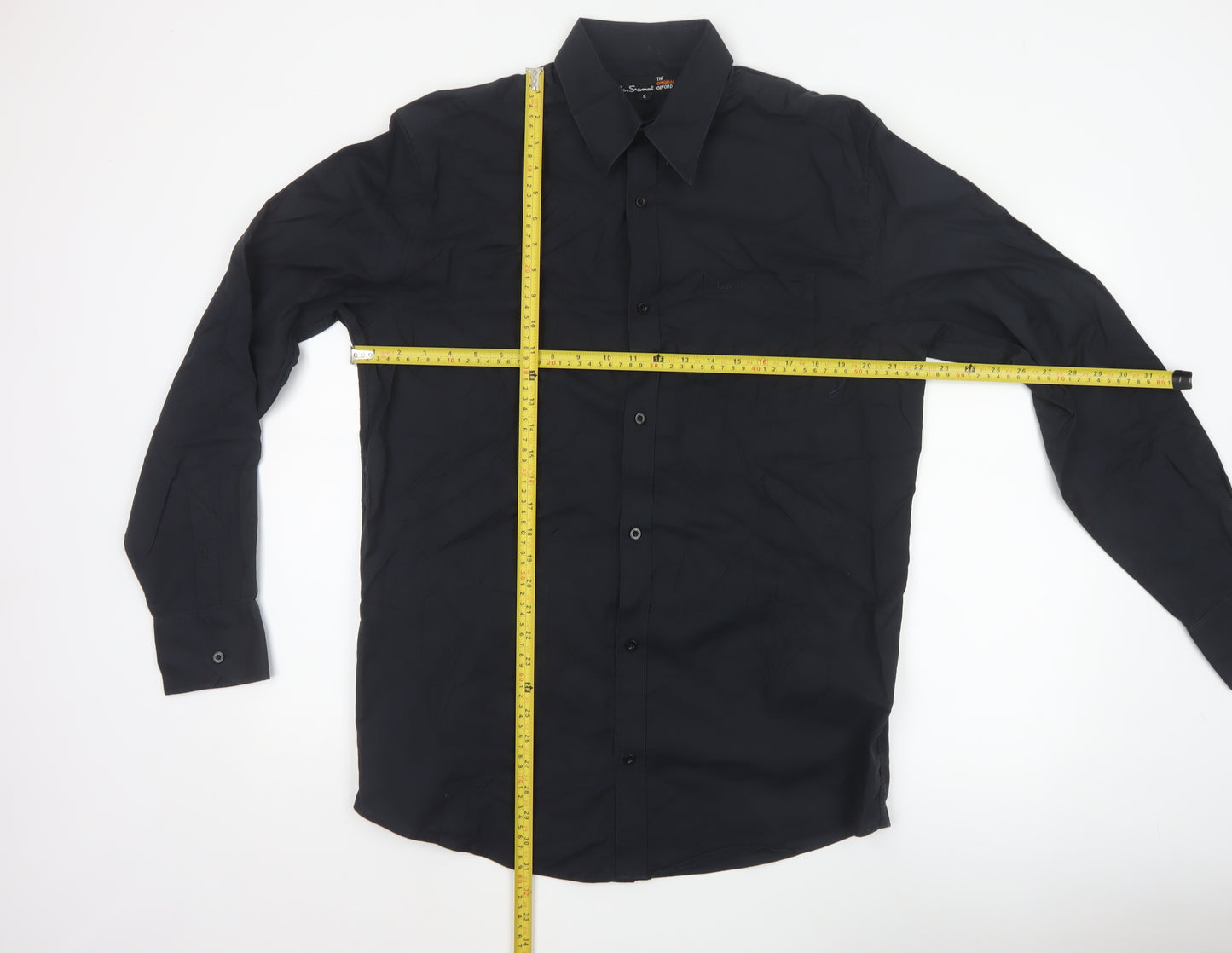 Ben Sherman Men’s Black L Original Oxford Long Sleeve Button-Up Shirt