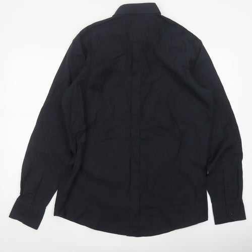 Ben Sherman Men’s Black L Original Oxford Long Sleeve Button-Up Shirt