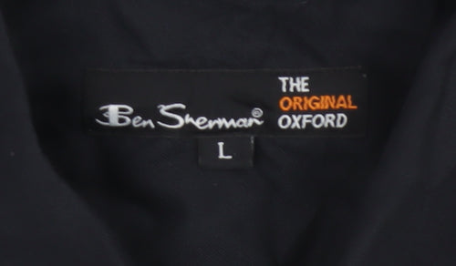 Ben Sherman Men’s Black L Original Oxford Long Sleeve Button-Up Shirt