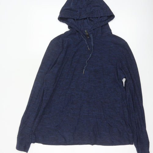 Kyodan Women’s Blue Medium Pullover Hooded Sweatshirt with Pockets