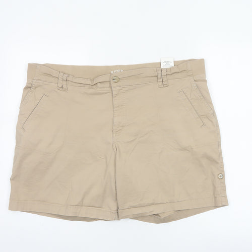 Riders by Lee Women’s Beige Cotton Stretch Shorts Size 20