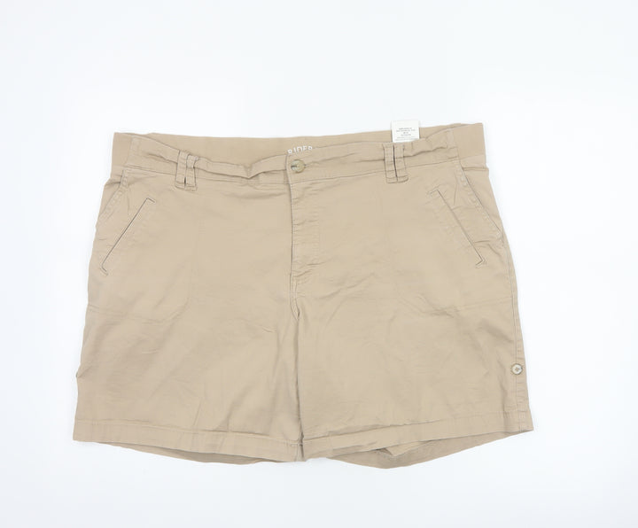 Riders by Lee Women’s Beige Cotton Stretch Shorts Size 20