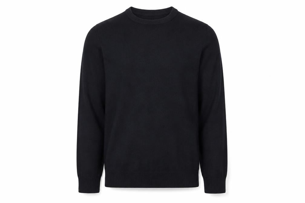 Front view of Marks & Spencer Men’s Blue S Cashmilon Crew Neck jumper