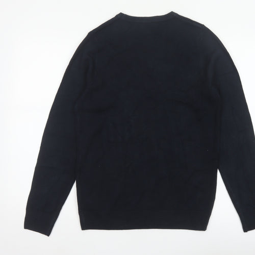 Marks & Spencer Men’s Blue S Cashmilon Crew Neck Pullover Jumper