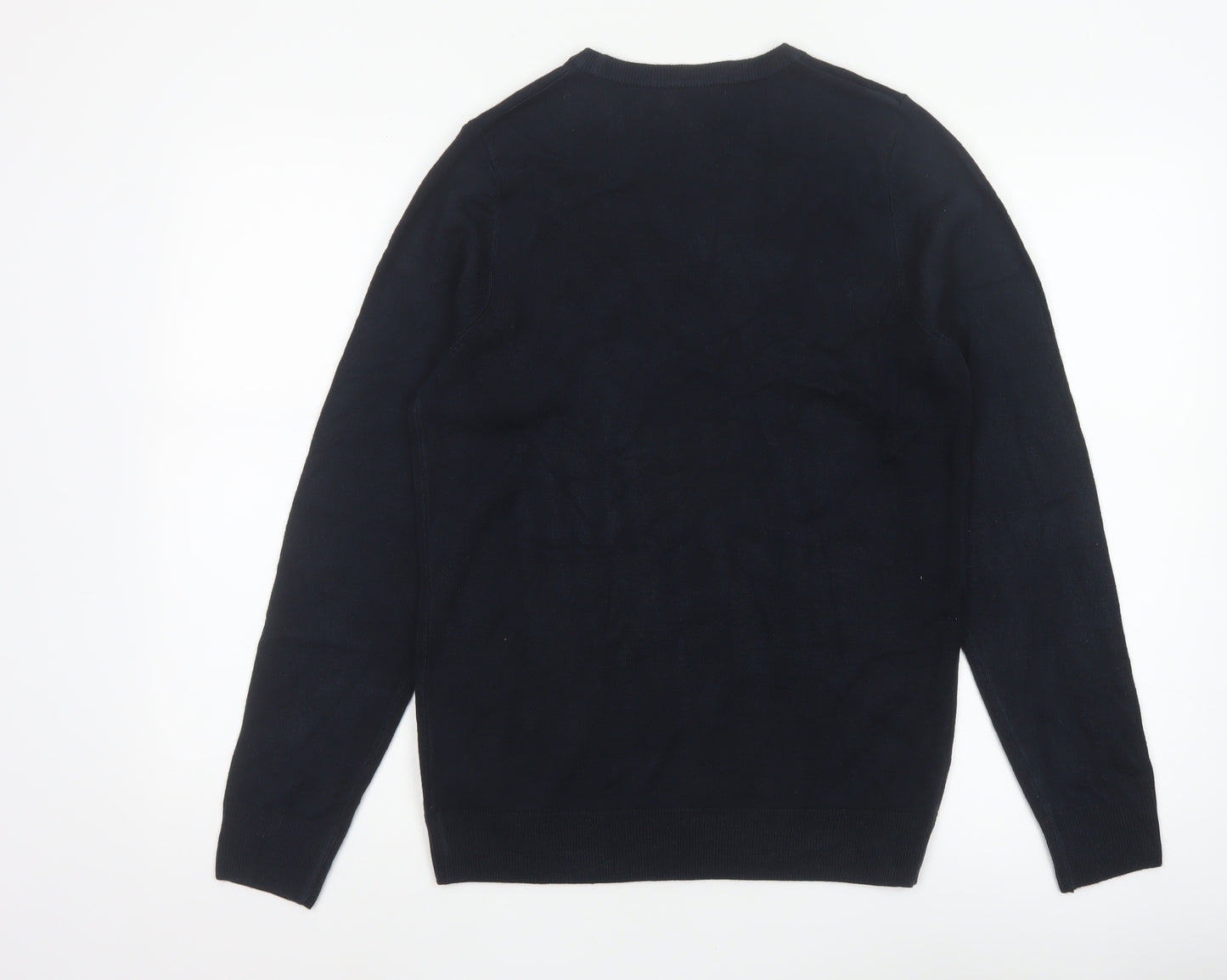 Marks & Spencer Men’s Blue S Cashmilon Crew Neck Pullover Jumper