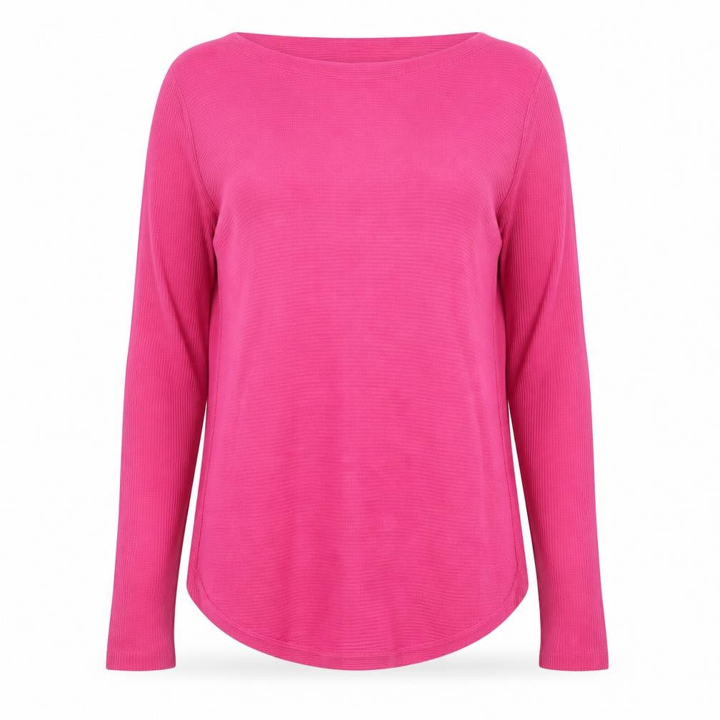 Front view of John Lewis Women Pink, size 12, Cotton V-Neck Knit jumper