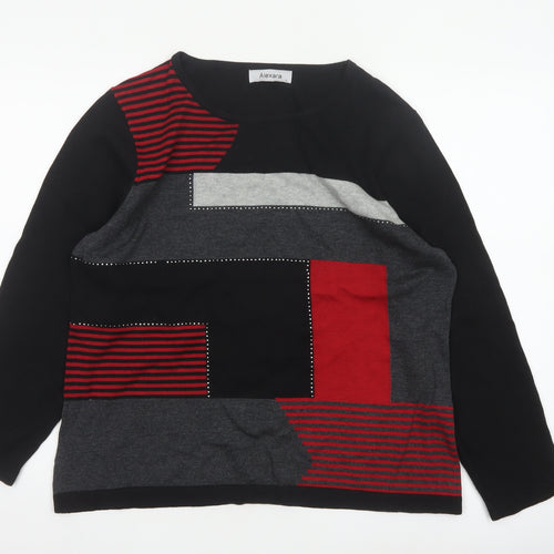 Alexara Women’s Multicoloured Geometric Knit Pullover Jumper L
