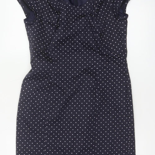 Singh Madan Women’s Blue Polka Dot UK 12 Midi Pencil Dress