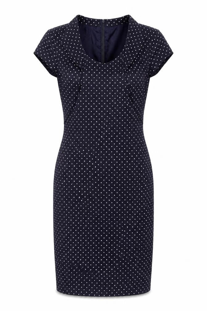 Singh Madan Women’s Blue Polka Dot UK 12 Midi Pencil Dress