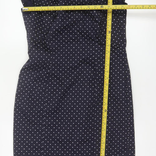 Singh Madan Women’s Blue Polka Dot UK 12 Midi Pencil Dress