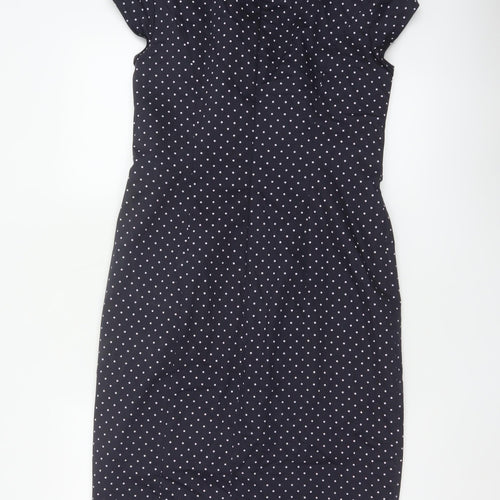 Singh Madan Women’s Blue Polka Dot UK 12 Midi Pencil Dress